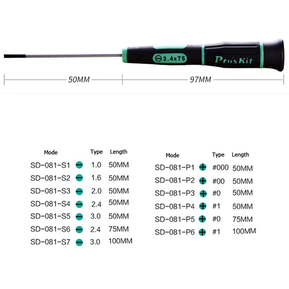 PRO'SKIT SD-081-S1  Precision Screwdriver