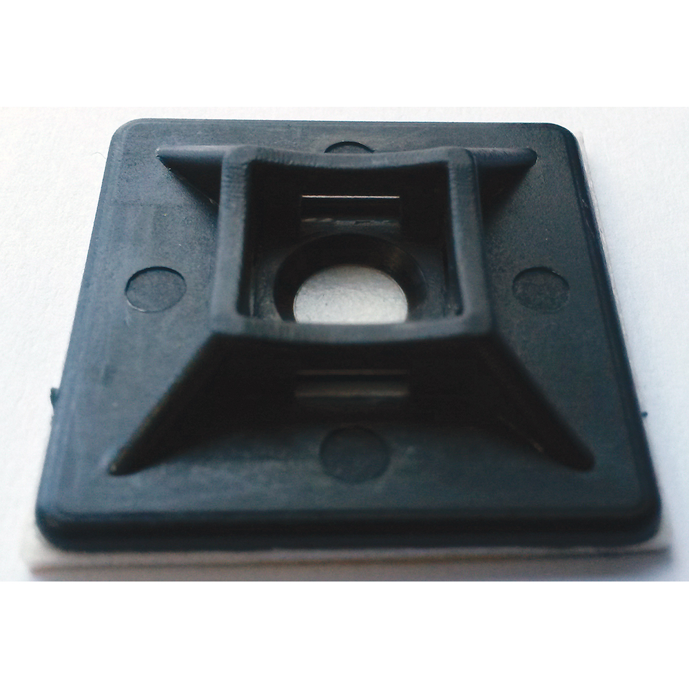 INDUSMART CableTieBase-20x20mm-Black-INDUSMART-10PCSPERPACK  Cable Tie Base